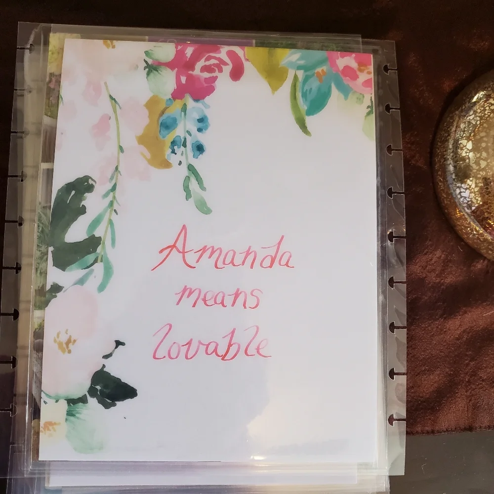 Homemade cover for your Classic size Disc Bound Planner Amanda